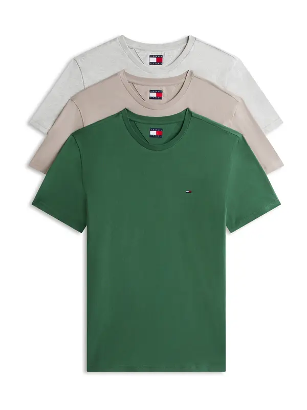 Tommy Jeans Tommy Jeans Majica  greige / pegasto siva / jelka