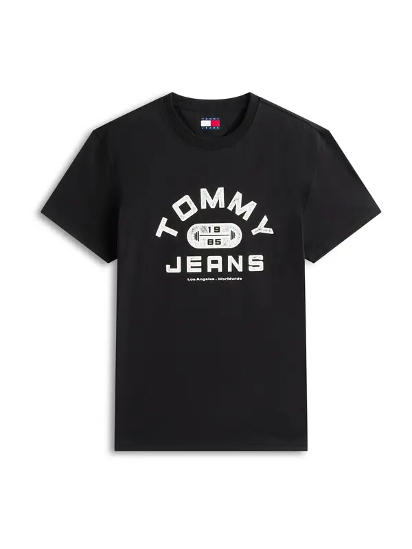 Tommy Jeans Tommy Jeans Majica 'GYM'  črna / bela