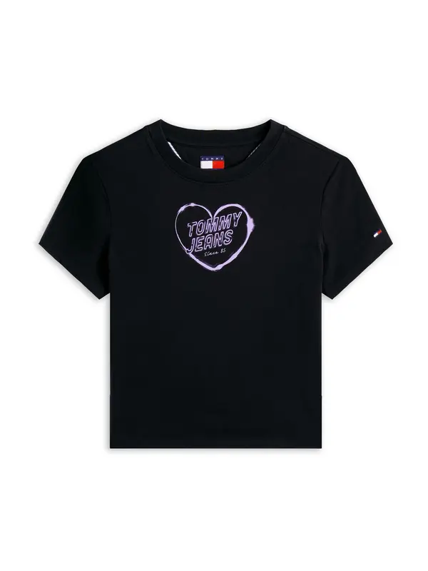 Tommy Jeans Tommy Jeans Majica 'HEART'  sivka / črna
