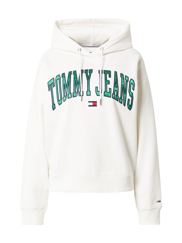 Tommy Jeans Tommy Jeans Majica  kremna / mornarska / zelena