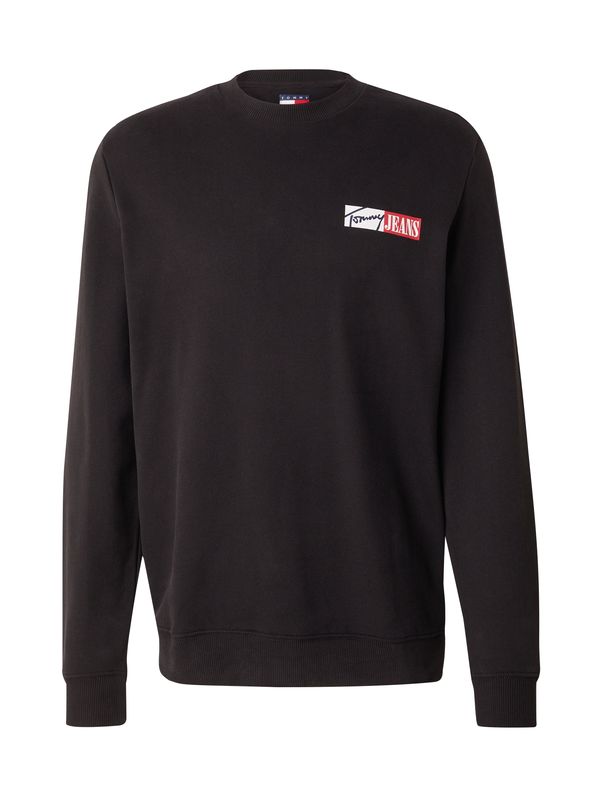 Tommy Jeans Tommy Jeans Majica  krvavo rdeča / črna / bela