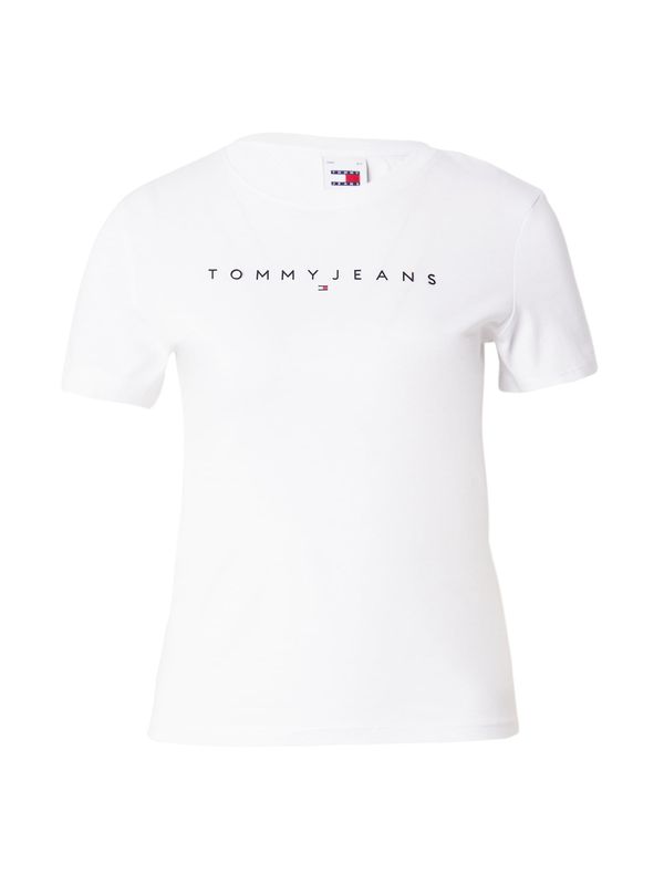 Tommy Jeans Tommy Jeans Majica 'LINEAR'  krvavo rdeča / črna / bela