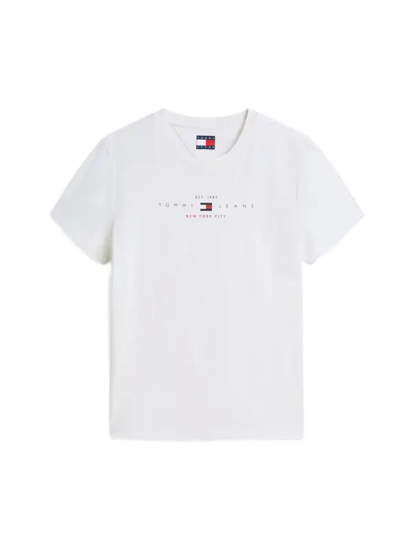Tommy Jeans Tommy Jeans Majica 'Linear Logo'  mornarska / rdeča / bela