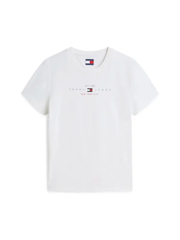 Tommy Jeans Tommy Jeans Majica 'Linear Logo'  mornarska / rdeča / bela