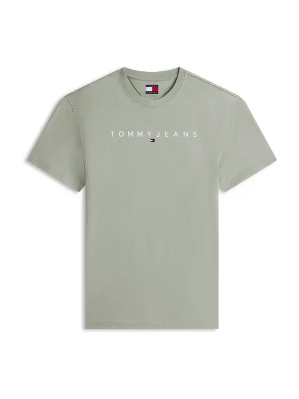 Tommy Jeans Tommy Jeans Majica 'Linear Logo'  pastelno modra / bela