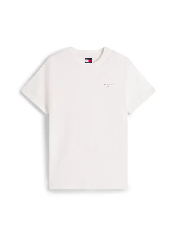 Tommy Jeans Tommy Jeans Majica 'Linear Logo Slim'  bela