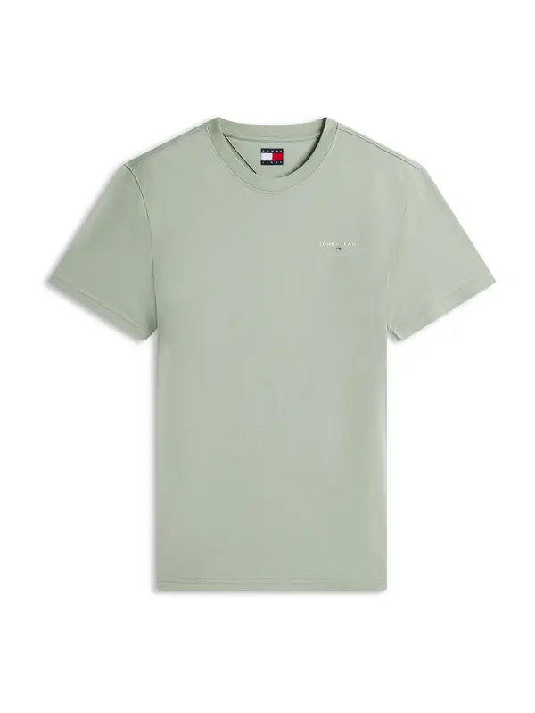 Tommy Jeans Tommy Jeans Majica 'Linear Logo Slim'  pastelno zelena