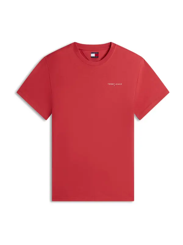 Tommy Jeans Tommy Jeans Majica 'Linear Logo Slim'  rdeča