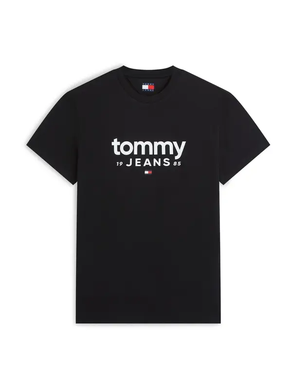 Tommy Jeans Tommy Jeans Majica 'Logo Graphic Slim'  črna / bela