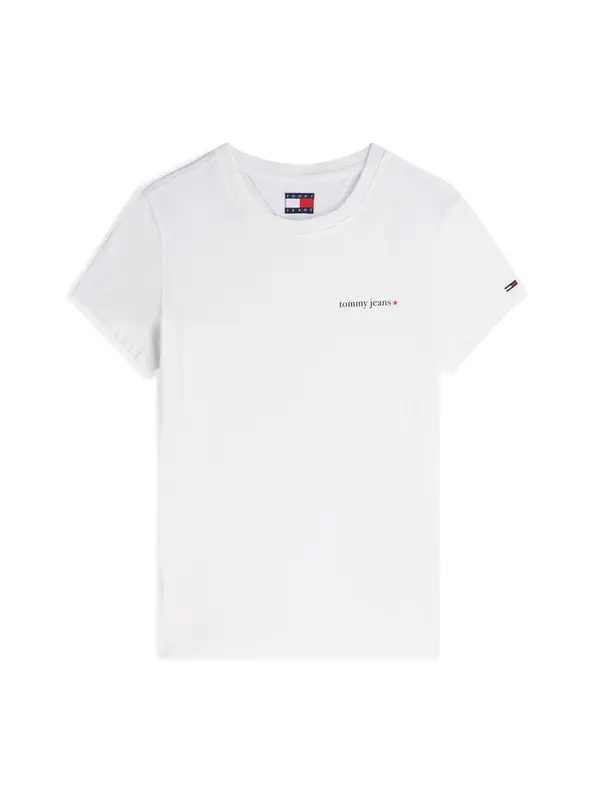 Tommy Jeans Tommy Jeans Majica 'Logo Slim'  bela