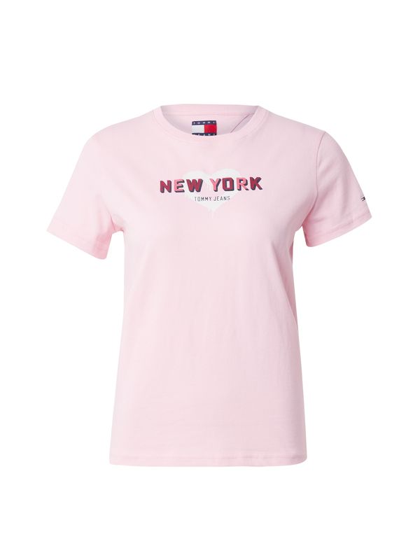 Tommy Jeans Tommy Jeans Majica  losos / roza / rdeča / bela