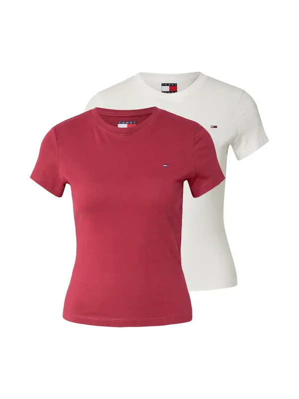 Tommy Jeans Tommy Jeans Majica  merlot / off-bela