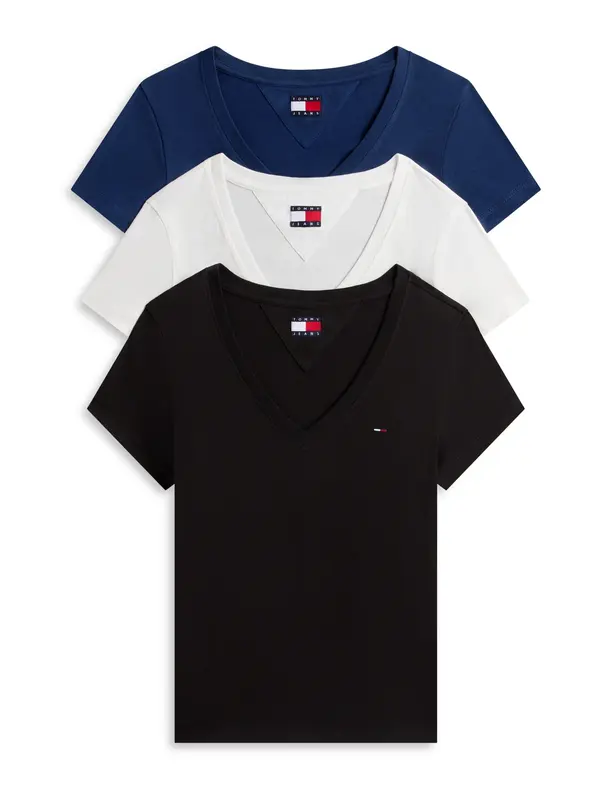 Tommy Jeans Tommy Jeans Majica  mornarska / črna / bela