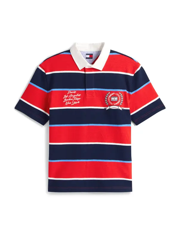 Tommy Jeans Tommy Jeans Majica  mornarska / nebeško modra / rdeča / bela