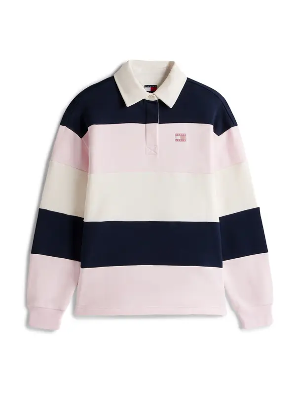 Tommy Jeans Tommy Jeans Majica  mornarska / pastelno roza / volneno bela