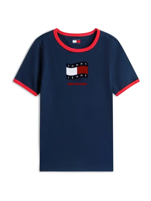 Tommy Jeans Tommy Jeans Majica  mornarska / rdeča / črna / bela