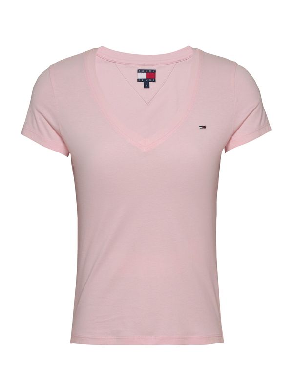 Tommy Jeans Tommy Jeans Majica  mornarska / roza / off-bela