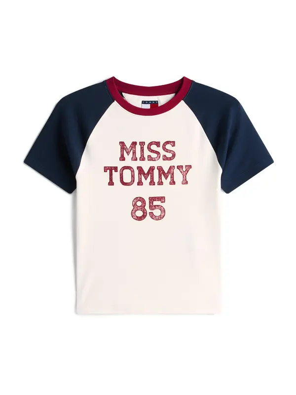 Tommy Jeans Tommy Jeans Majica  mornarska / temno rdeča / bela