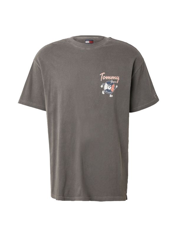 Tommy Jeans Tommy Jeans Majica 'NOVELTY 2'  siva / temno siva / rdeča / bela