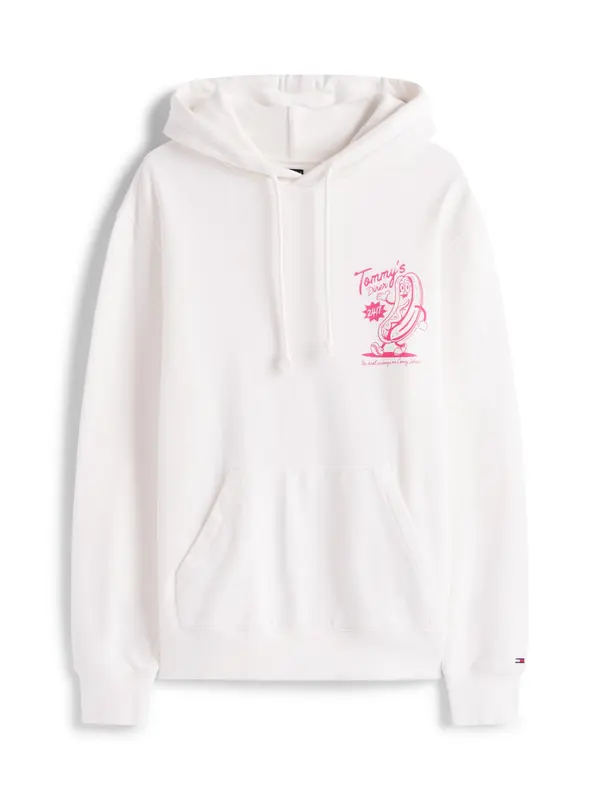 Tommy Jeans Tommy Jeans Majica 'NOVELTY FAIR'  roza / bela