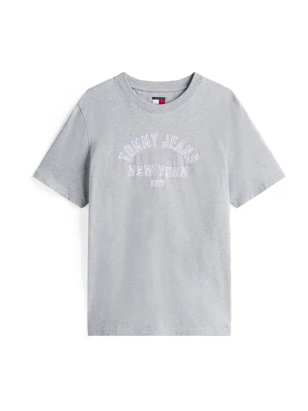 Tommy Jeans Tommy Jeans Majica  pegasto siva / lila / bela