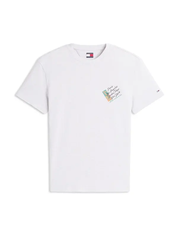 Tommy Jeans Tommy Jeans Majica  pegasto siva / zelena / oranžna / črna