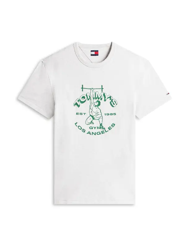 Tommy Jeans Tommy Jeans Majica  pegasto siva / zelena