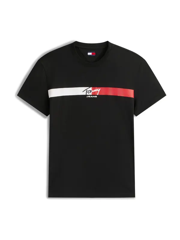 Tommy Jeans Tommy Jeans Majica  rdeča / črna / bela