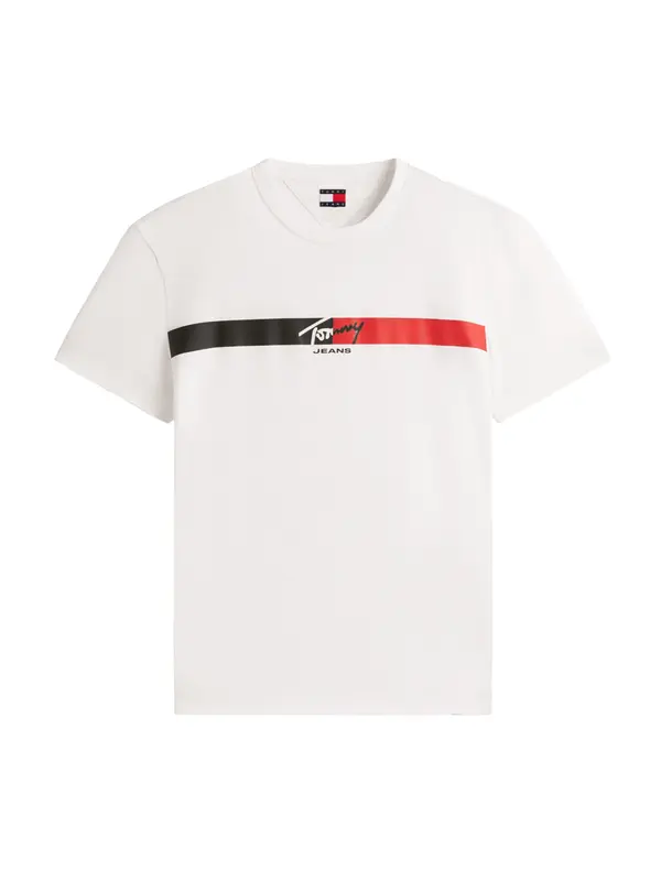 Tommy Jeans Tommy Jeans Majica  rdeča / črna / bela