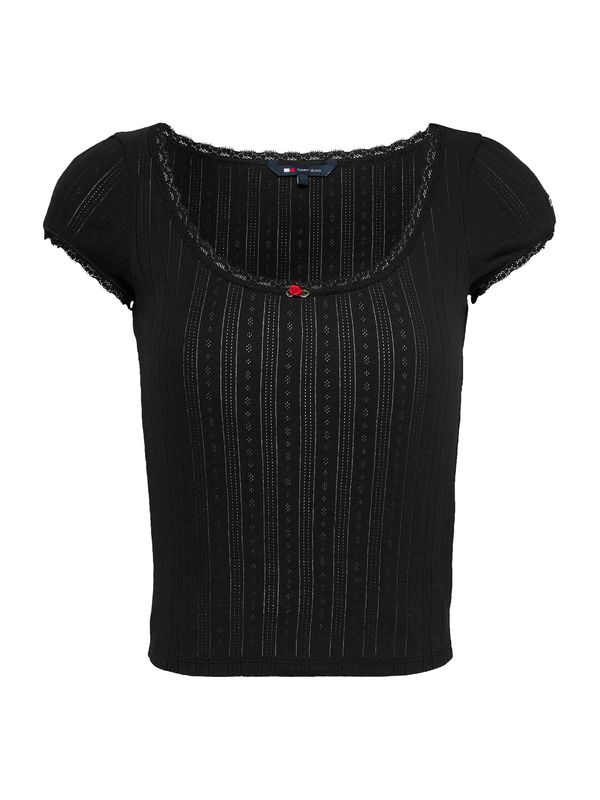 Tommy Jeans Tommy Jeans Majica  rdeča / črna