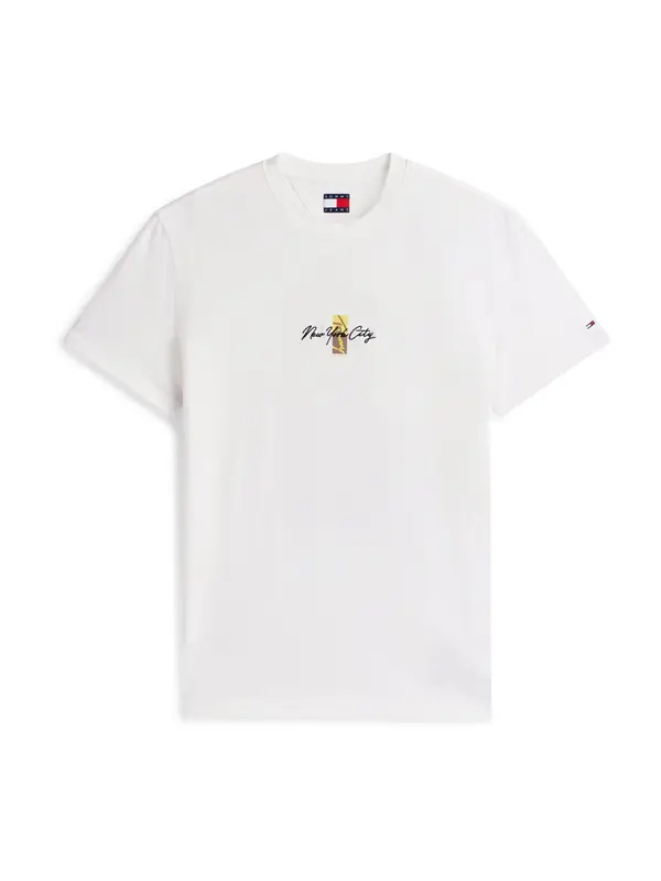 Tommy Jeans Tommy Jeans Majica  rjava / rumena / črna / bela