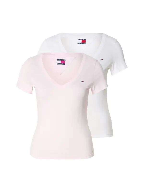 Tommy Jeans Tommy Jeans Majica  roza / bela