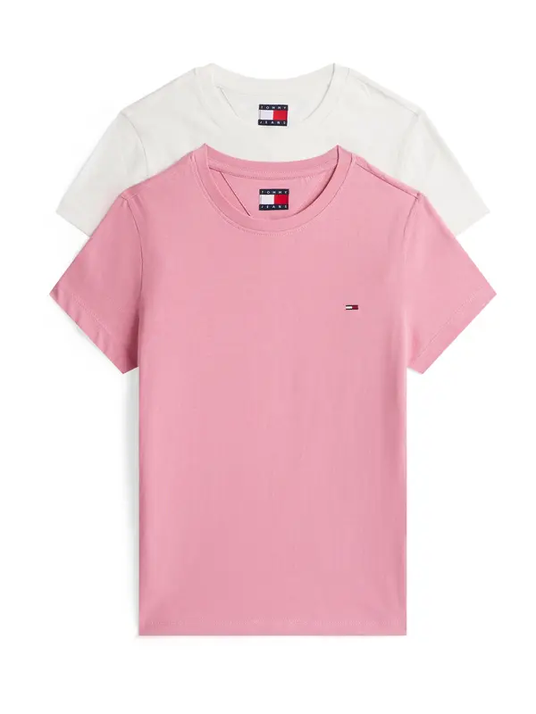 Tommy Jeans Tommy Jeans Majica  roza / bela