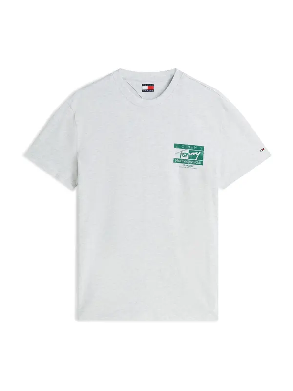 Tommy Jeans Tommy Jeans Majica 'Signature Logo Peached'  svetlo siva / petrol