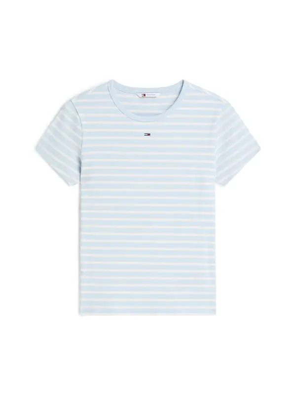 Tommy Jeans Tommy Jeans Majica 'Slim'  svetlo modra / bela