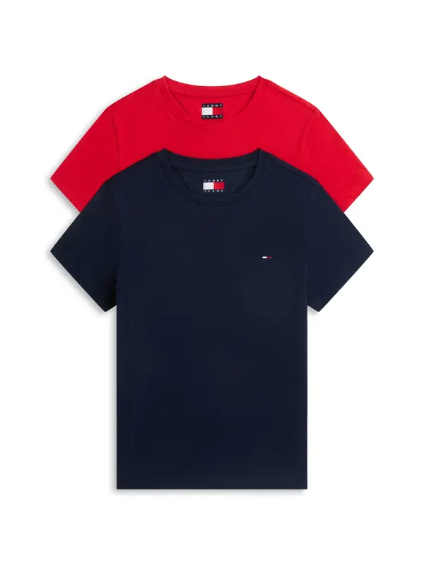 Tommy Jeans Tommy Jeans Majica 'Slim T'  mornarska / rdeča