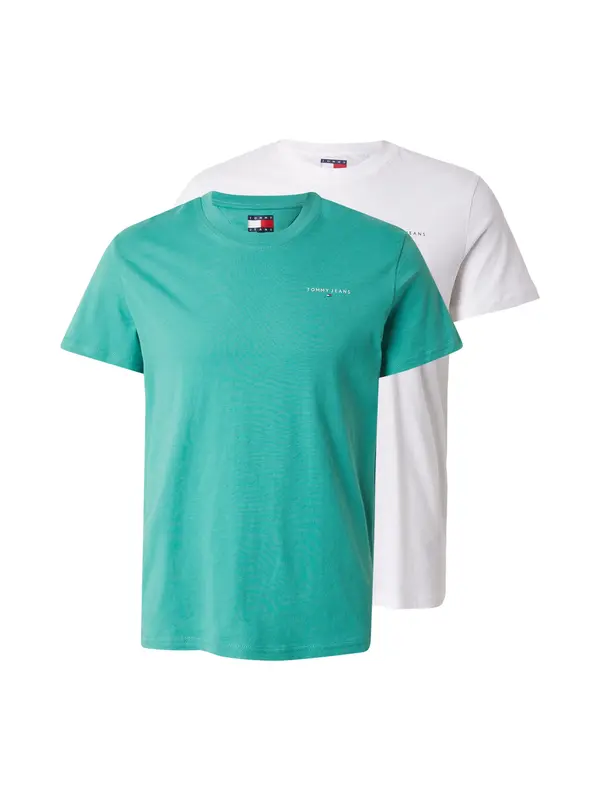 Tommy Jeans Tommy Jeans Majica  smaragd / bela