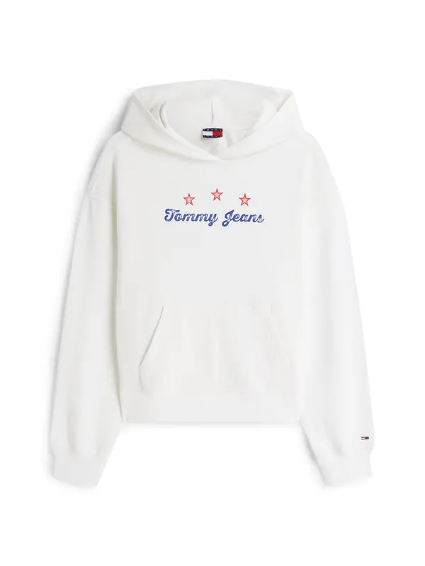 Tommy Jeans Tommy Jeans Majica 'Star Novelty'  modra / ognjeno rdeča / bela