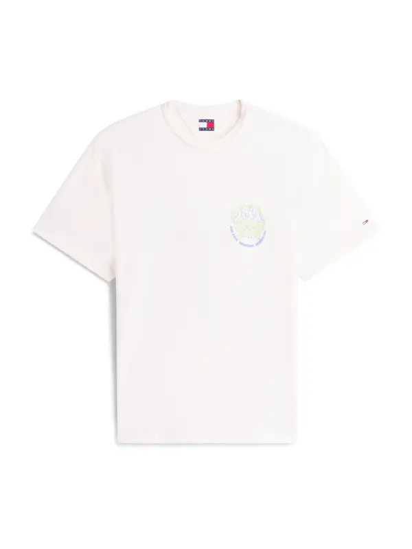 Tommy Jeans Tommy Jeans Majica  svetlo modra / limeta / naravno bela
