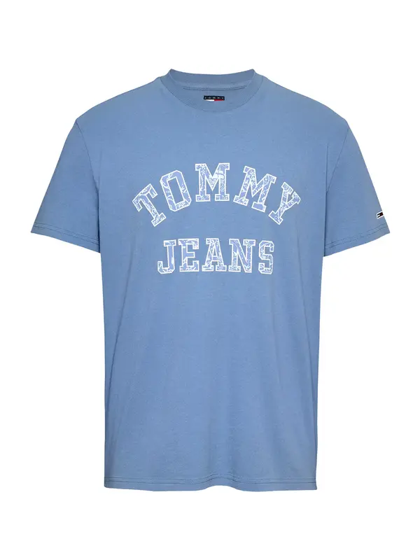 Tommy Jeans Tommy Jeans Majica  svetlo modra / pegasto bela