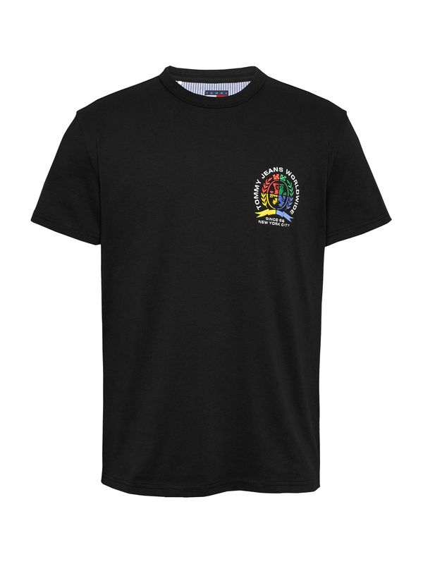 Tommy Jeans Tommy Jeans Majica  svetlo modra / rumena / črna / bela