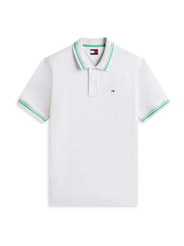 Tommy Jeans Tommy Jeans Majica  svetlo siva / zelena