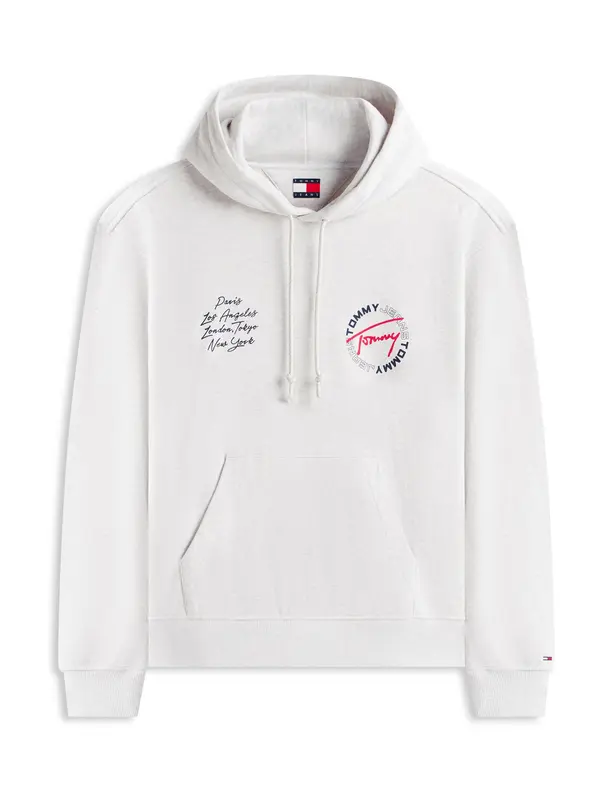 Tommy Jeans Tommy Jeans Majica  temno modra / svetlo siva / rdeča