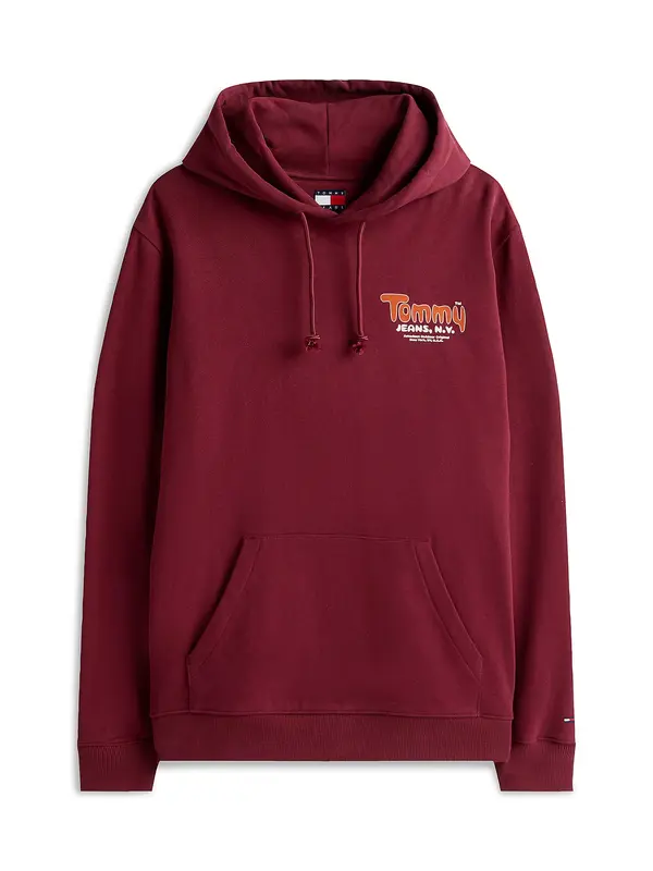 Tommy Jeans Tommy Jeans Majica  temno oranžna / vinsko rdeča / bela