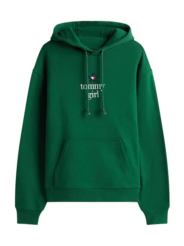 Tommy Jeans Tommy Jeans Majica  temno zelena / bela