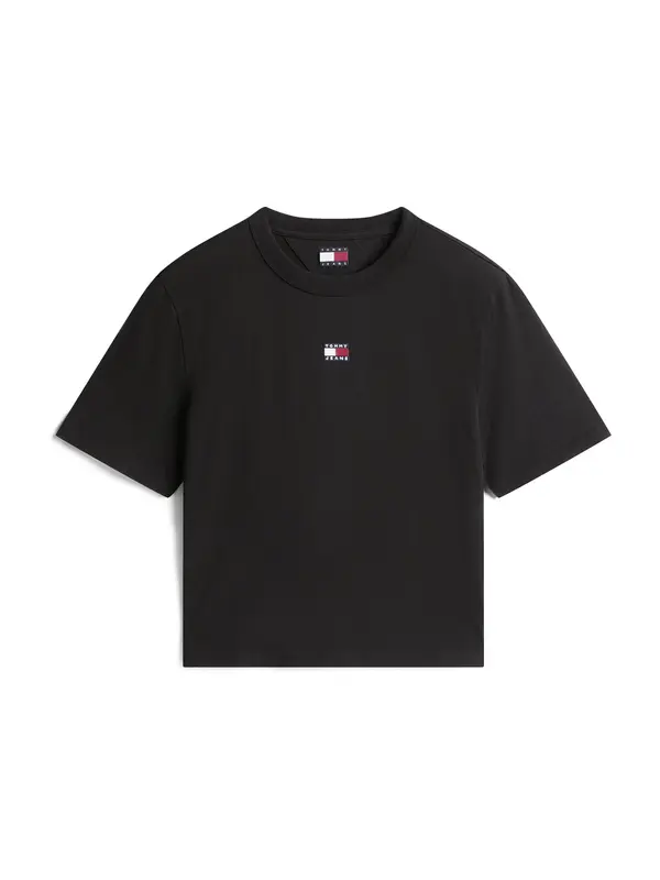 Tommy Jeans Tommy Jeans Majica 'Tommy Badge Boxy'  rdeča / črna / bela