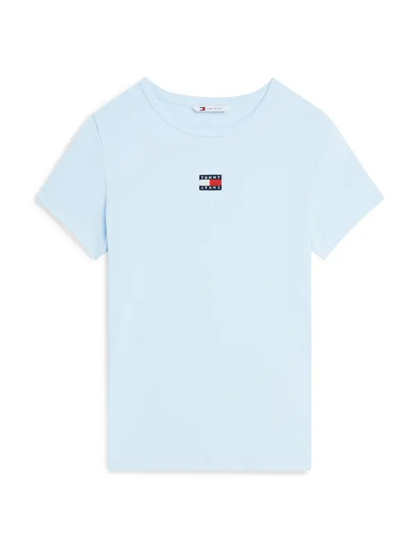 Tommy Jeans Tommy Jeans Majica 'Tommy Badge Slim'  mornarska / svetlo modra / rdeča / bela