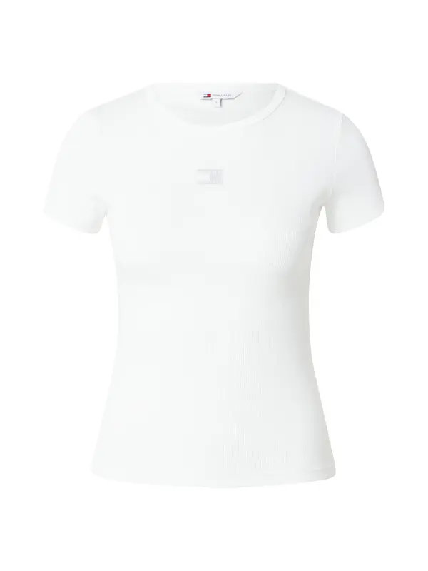 Tommy Jeans Tommy Jeans Majica 'Tommy Badge Slim'  off-bela