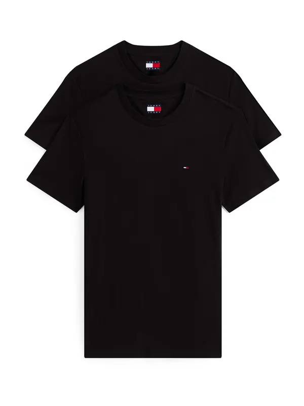 Tommy Jeans Tommy Jeans Majica 'Tommy Flag Extra Slim T'  črna