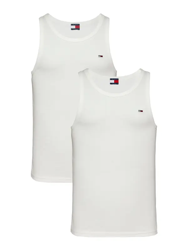 Tommy Jeans Tommy Jeans Majica 'Tommy Flag Extra Slim Tank'  bela